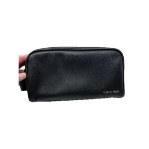 Calvin Klein Faux Leather Cosmetics Toiletries Case